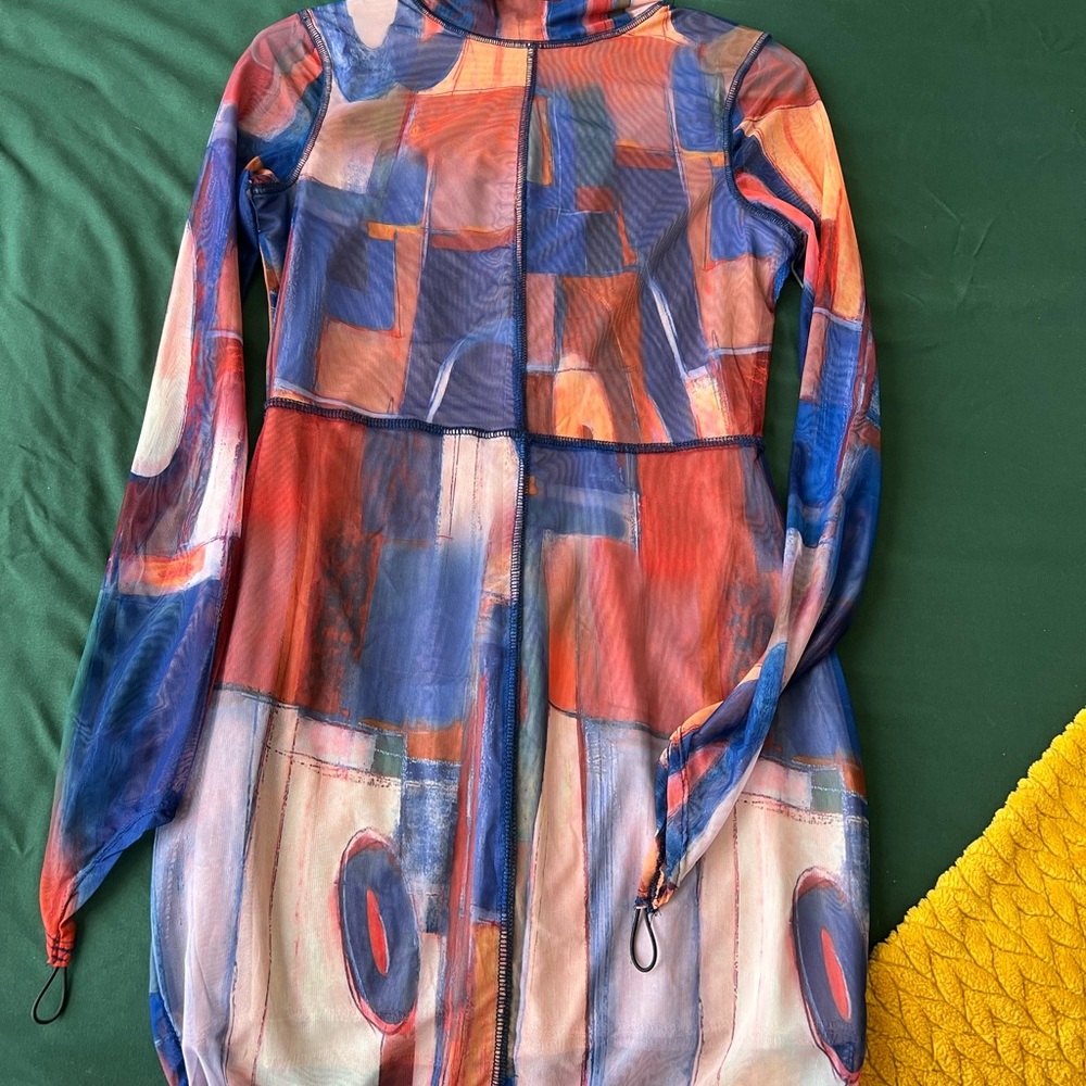 Abstract Multicolor Women's Dress
